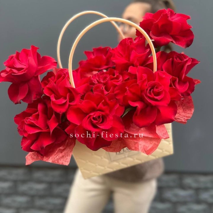 Французские розы в сумочке в Балашихе