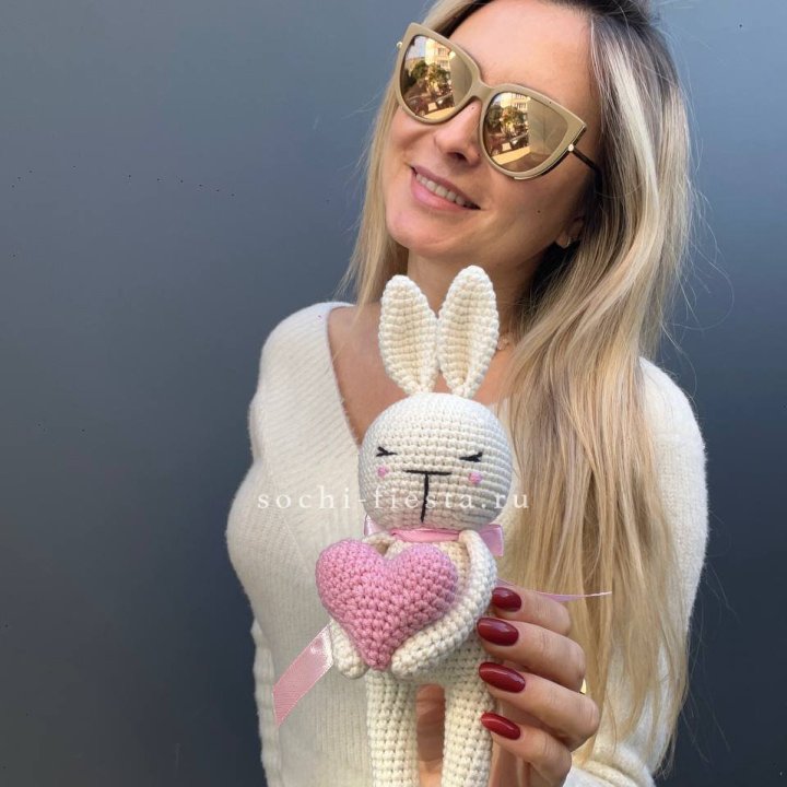 Зайка с сердцем ручной работы в Балашихе