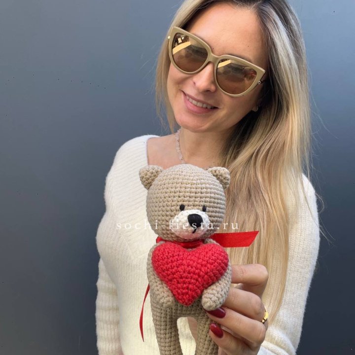 Мишка с сердцем ручной работы в Балашихе