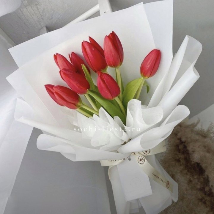 Букет красных тюльпанов в Балашихе