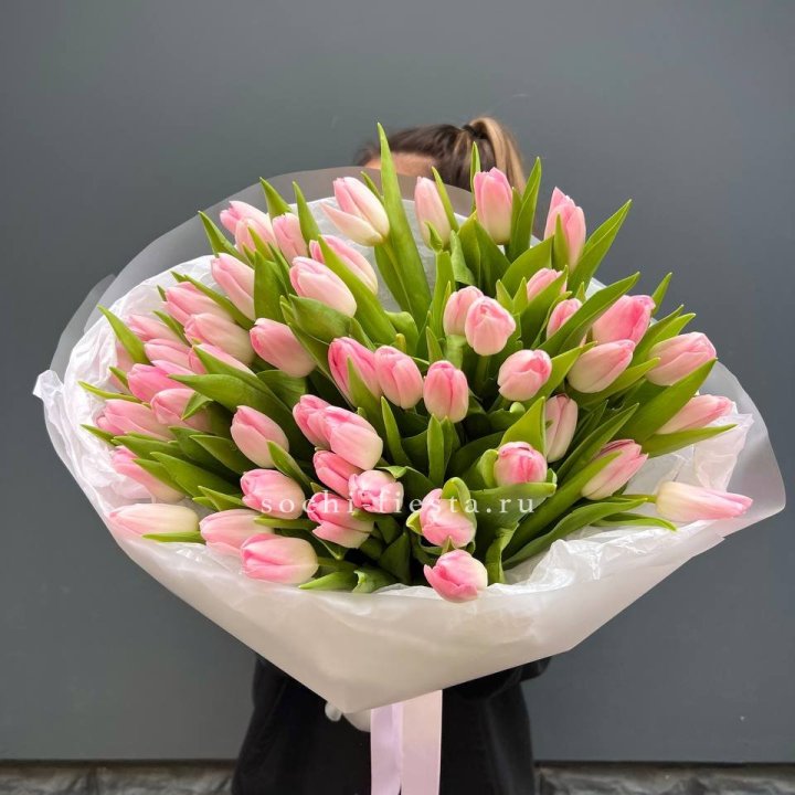 Букет тюльпанов нежно-розовых в Балашихе
