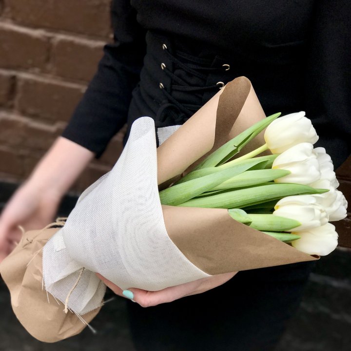 Букет белых тюльпанов в Балашихе