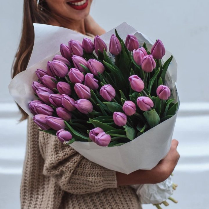 39 сиреневых тюльпанов в Балашихе