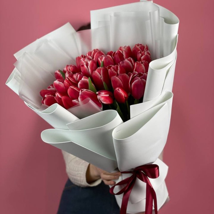 Букет красных тюльпанов в Балашихе