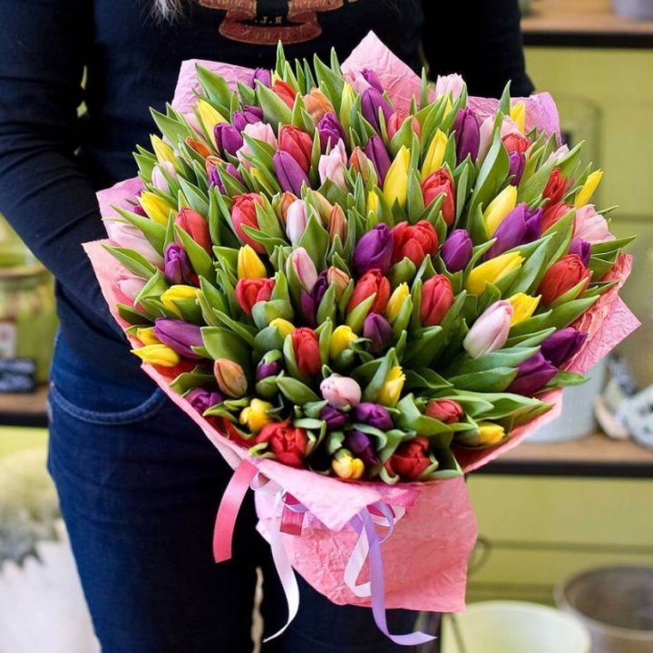 101 тюльпан "Джуси" в Балашихе