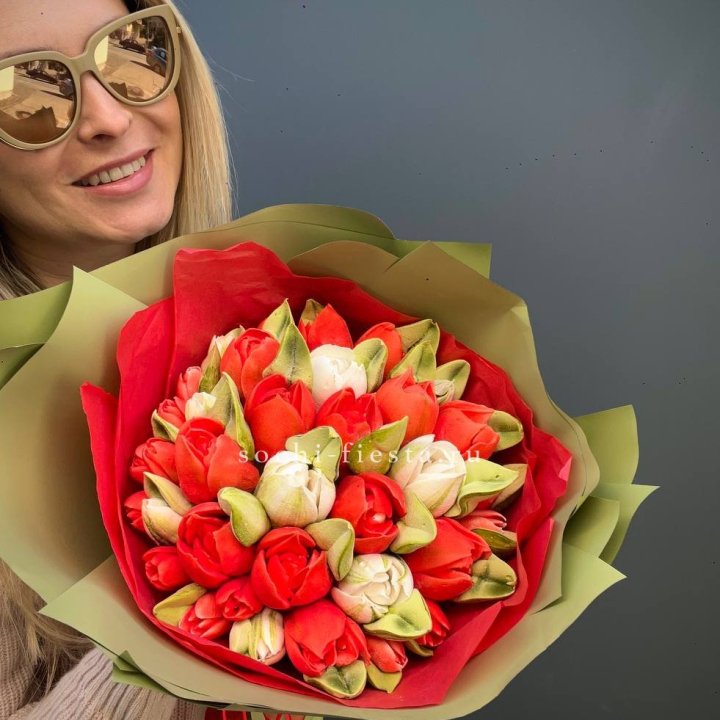 Зефирный букет из тюльпанов в Балашихе